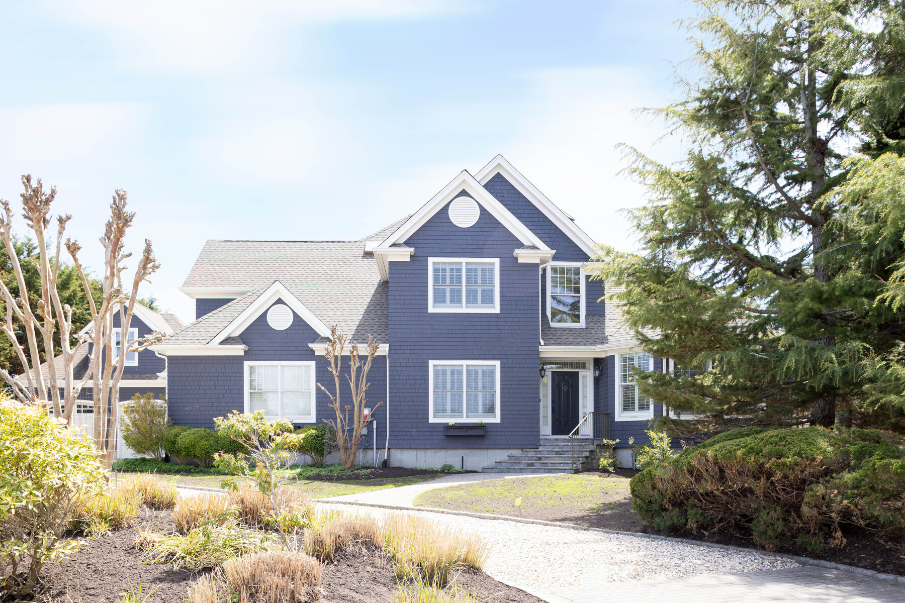 Front of the home from the driveway approach