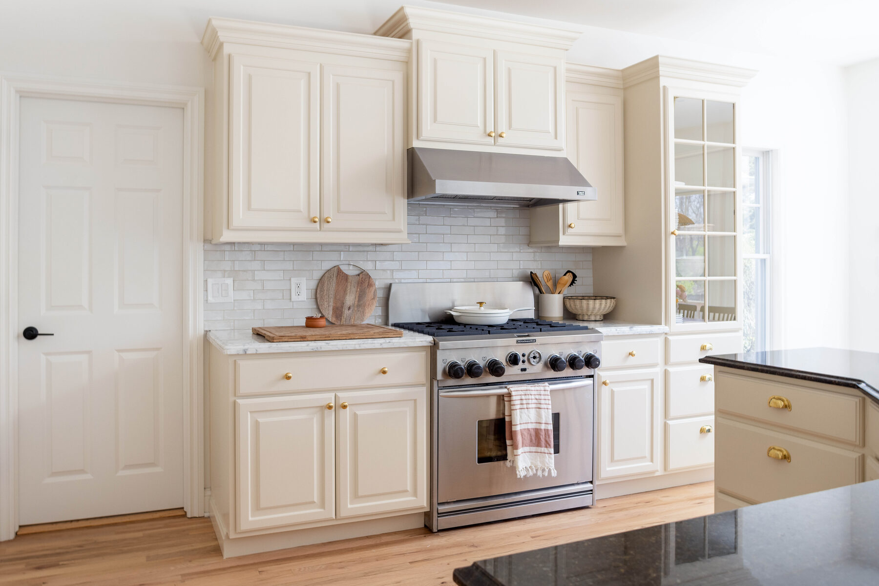 Chef's kitchen with professional gas range