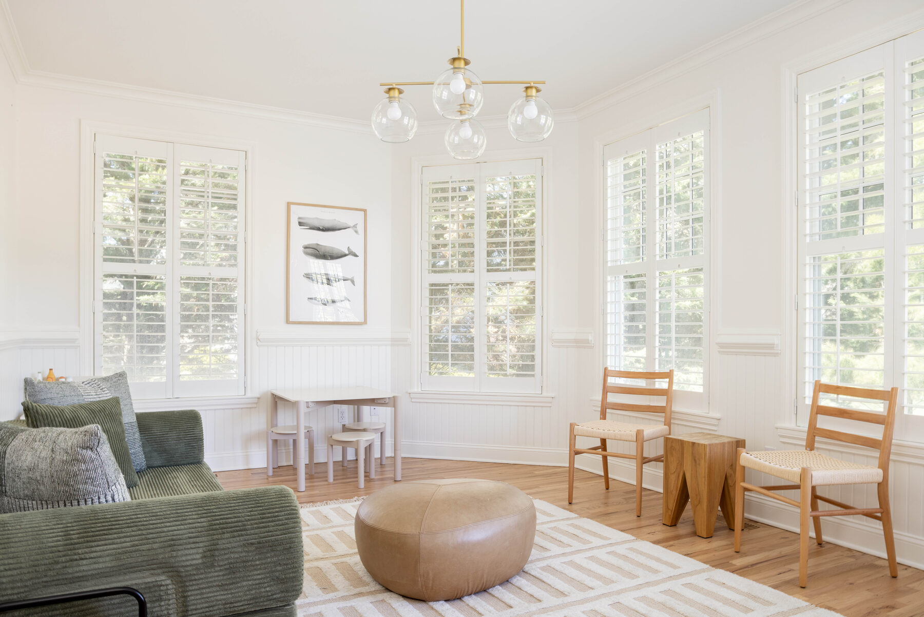 Sitting area open to the dining room